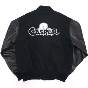 1995 Casper The Ghost Movie Varsity Jacket Universal Studios Wool Leather Mens M